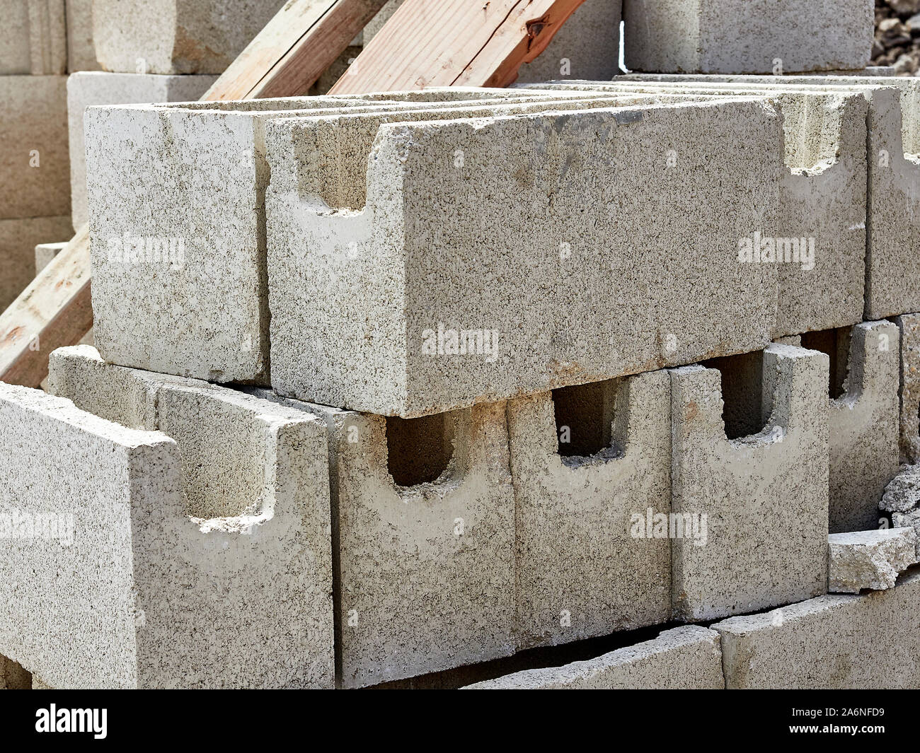 Beton Mauerwerk Bausteine für den Bau Stockfotografie - Alamy