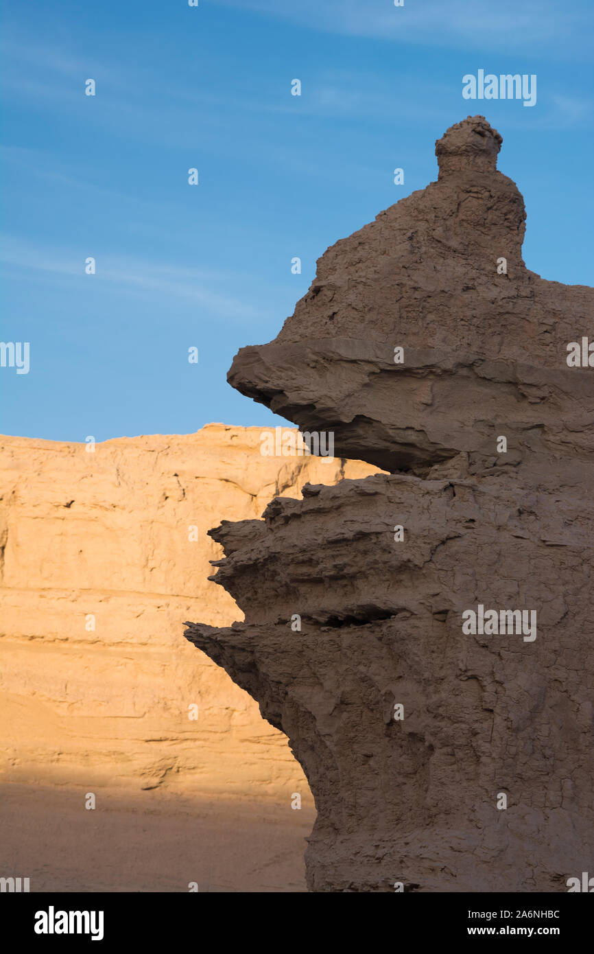 Felsen durch die Wüste Winde geformt, Yadan National Park, China Stockfoto