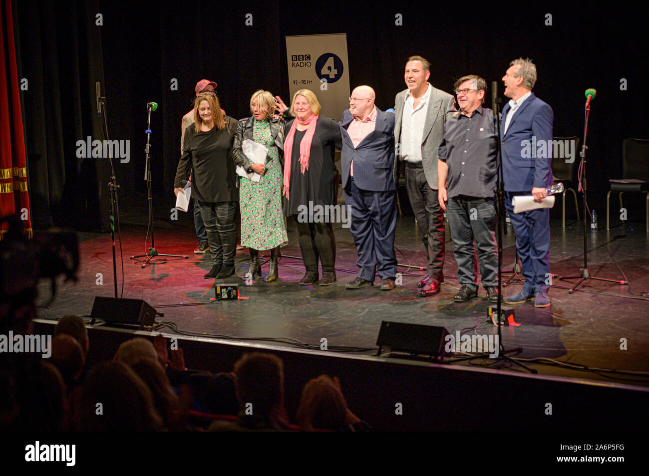 Little Britain stars Matt Lucas und David Walliams für wenig Brexit Aufnahme für Radio 4 bei 18 ausgestrahlt werden zu vereinen: 30 am 31. Oktober 2019. Stockfoto