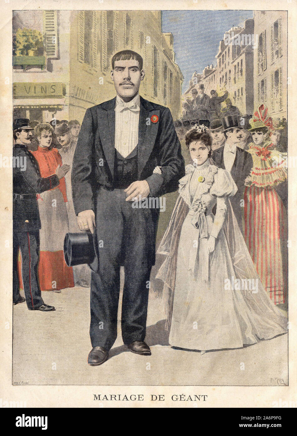 MARIAGE DE GÉANT-RIESE EHE - In "Le Petit Journal" illustrierte Zeitung - Stockfoto