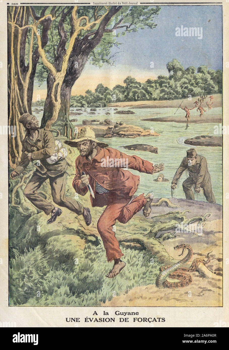 A la Guyane: UNE ÉVASION DE FORÇATS - In "Le Petit Journal" illustrierte Zeitung - Stockfoto