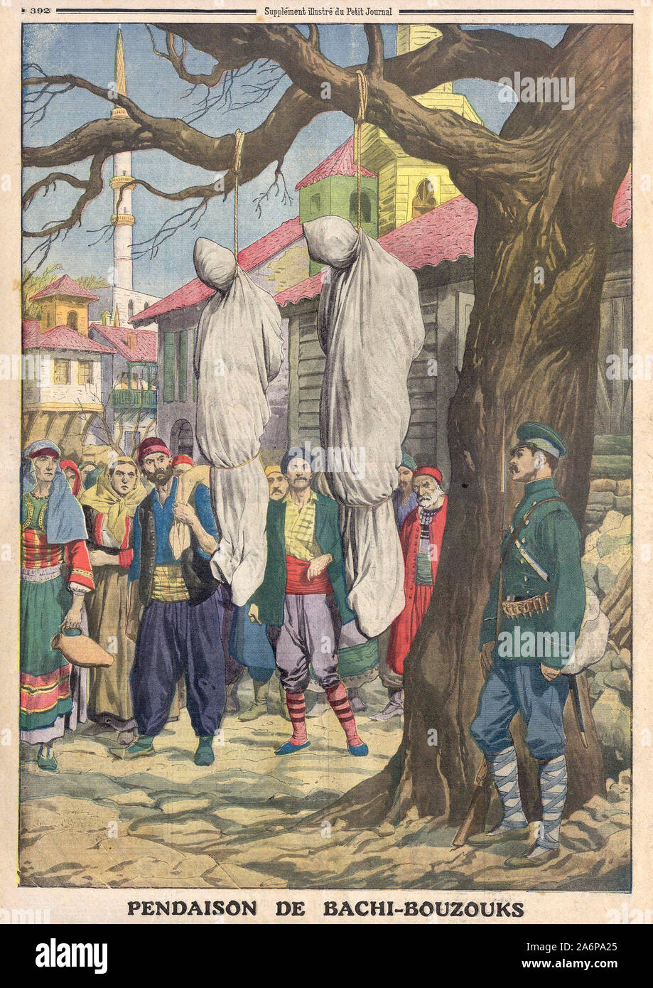 DE PENDAISON BACHI - BOUZOUKS - Anstehende von BACHI - BOUZOUKS - In "Le Petit Journal" Französische illustrierte Zeitung Stockfoto