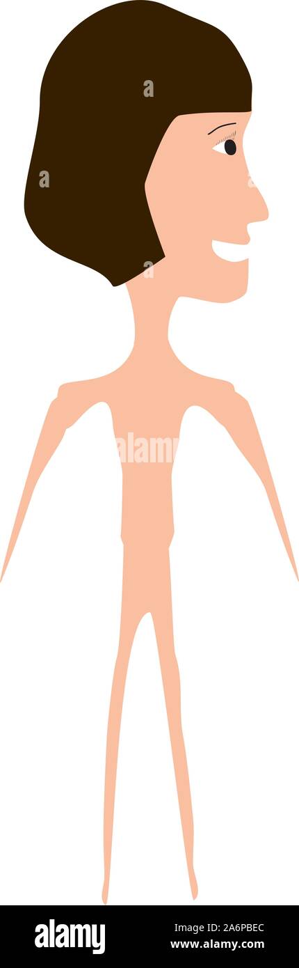 Magersucht. Schlanken Körperbau mit Magersucht. Infografiken. Vector Illustration auf isolierte Hintergrund. Stock Vektor
