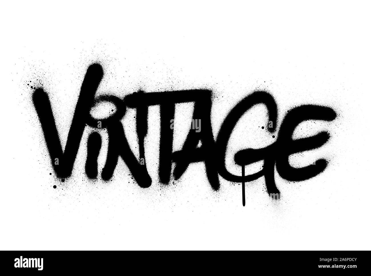 Graffiti vintage Wort in Schwarz auf Weiß gespritzt Stock Vektor