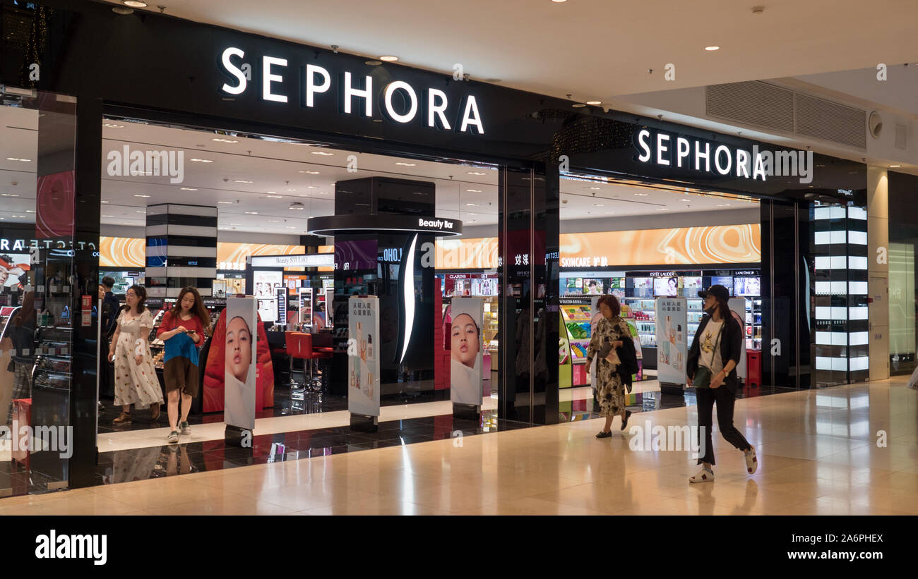 Sephora shop Parfüm und Beauty Produkt Shop in der chinesischen Mall, internationale Marke in Asien, China, Dalian, 4. Juni 2019 Stockfoto