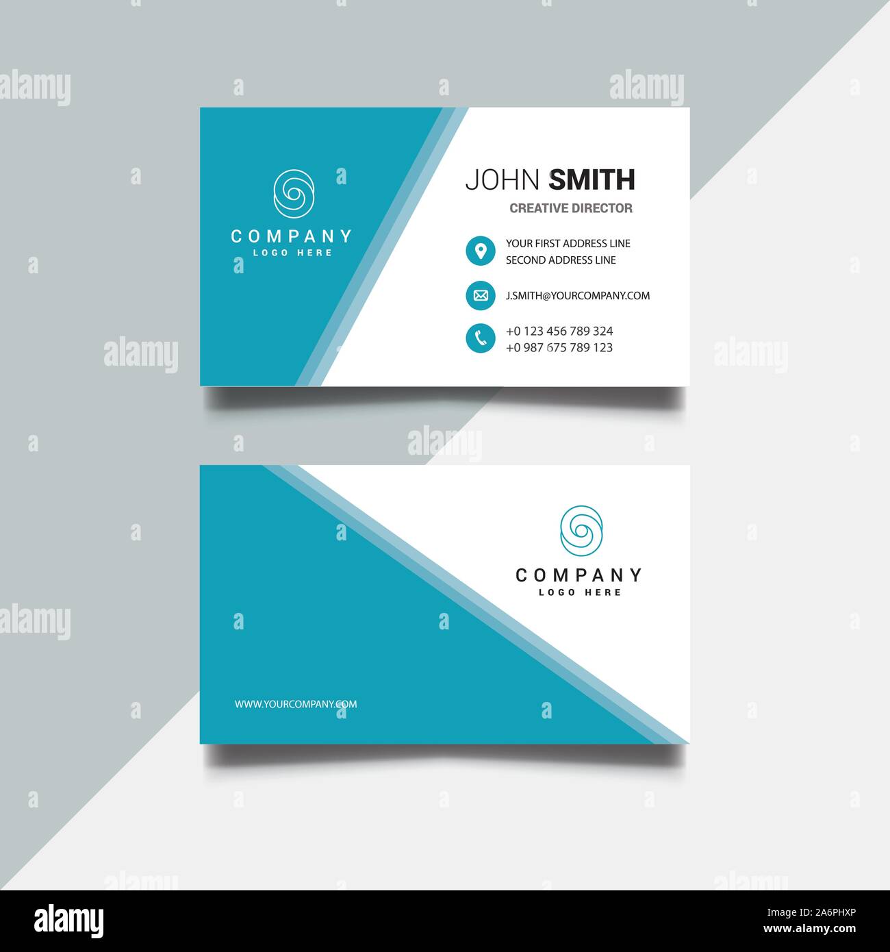 Modernen, Kreativen und sauber Visitenkarte vorlage Stock Vektor