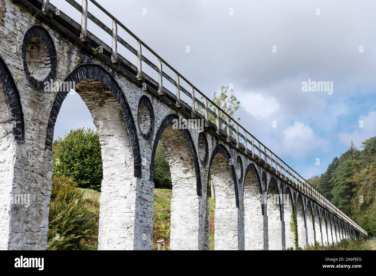 Great Laxey Wheel oder Lady Isabella ist der größte Wasserrad in der Welt. Laxey, die Insel Man, den Britischen Inseln. Stockfoto