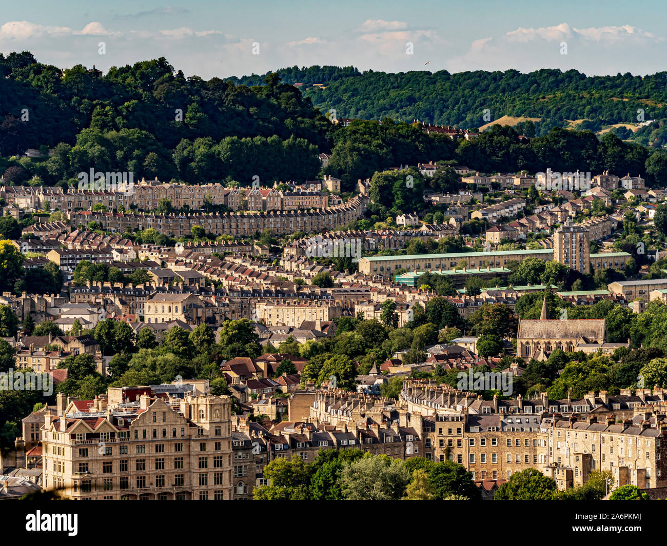 Bath City, Somerset, UK. Von Alexandra Park gesehen. Stockfoto