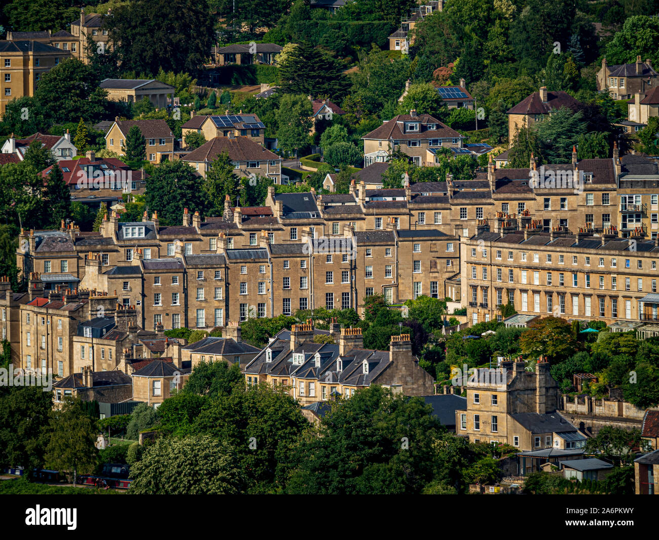 Bath City, Somerset, UK. Von Alexandra Park gesehen. Stockfoto