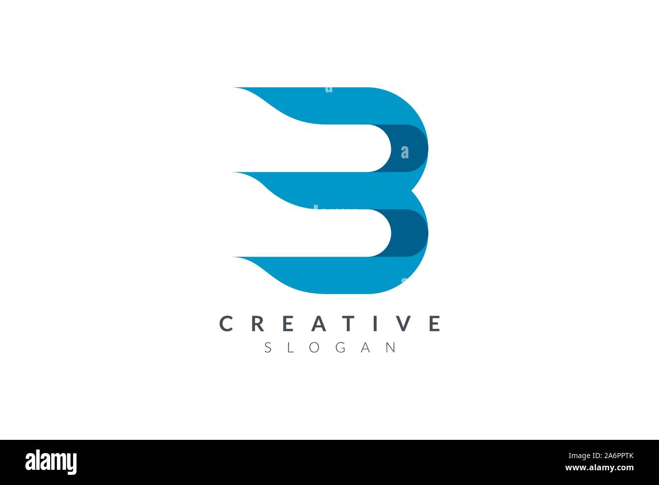 Der Anfangsbuchstabe B, Nummer 3, Logo Design ist elegant und modisch. Minimalistisches und modernes Vector Illustration Design passend für Business und Wellness Stock Vektor