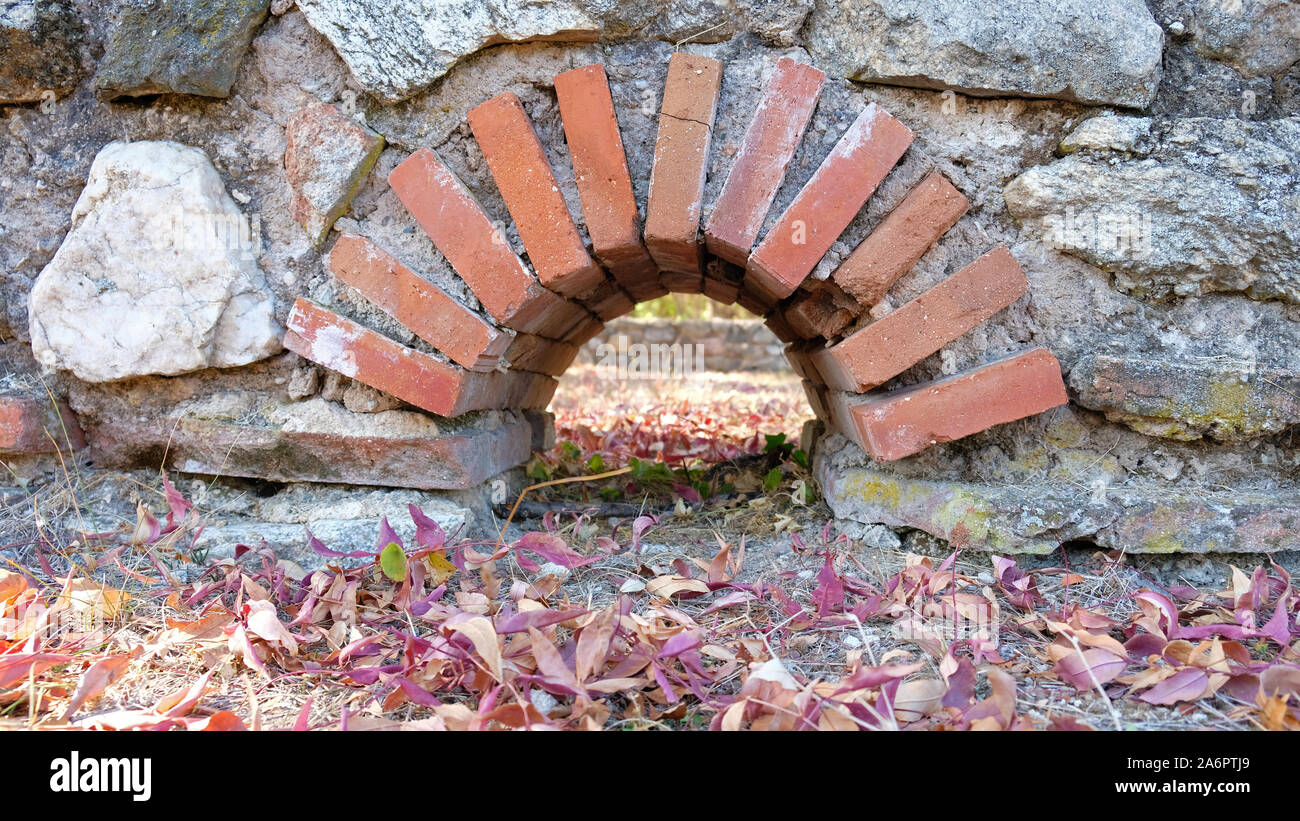 Teile eines römischen Gebäudes in der 6. Stockfoto