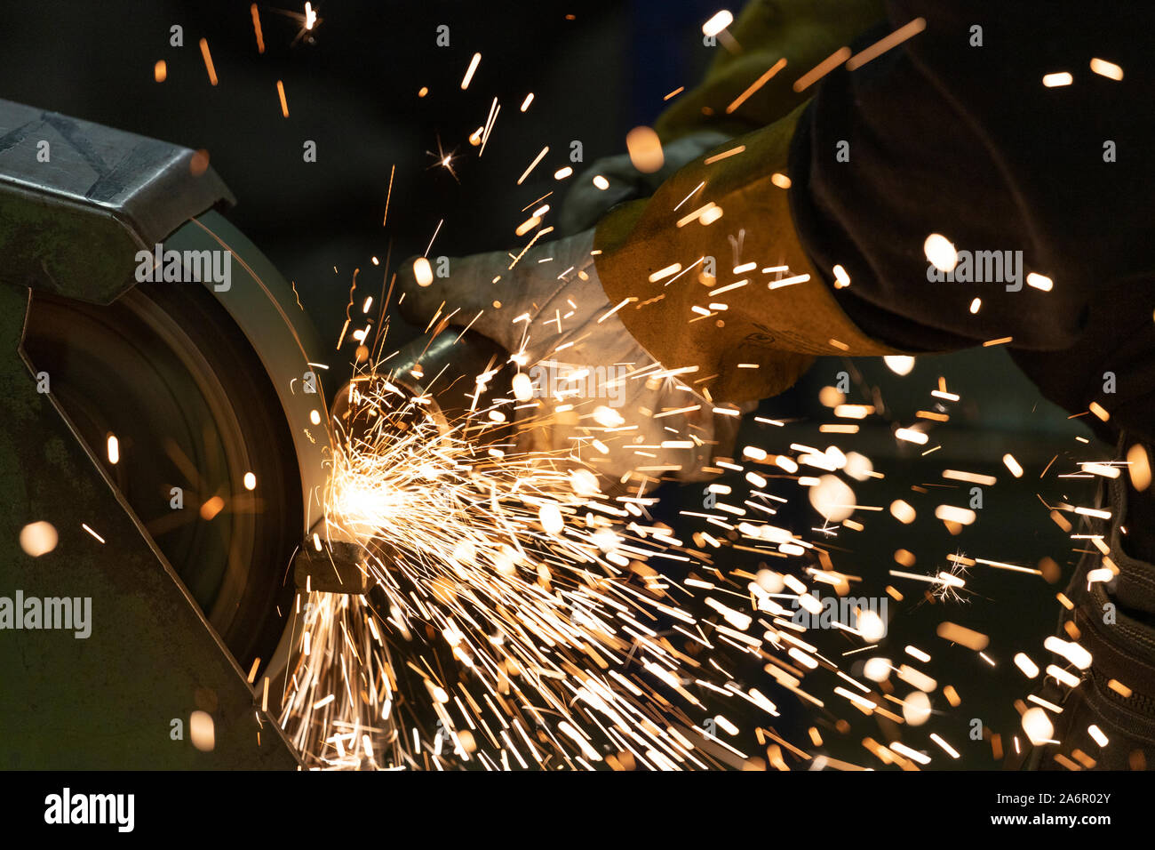 Hersteller von Fertigung arbeiten - die industrielle Fertigung arbeiten, Stahl Metallindustrie Arbeiten. Stockfoto