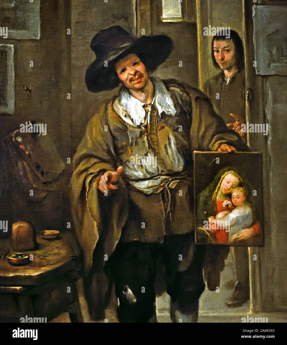 Artist's Workshop 1670 (Jungfrau Maria) Jose Antolinez 1635-1675, Spanien, Spanisch. Stockfoto
