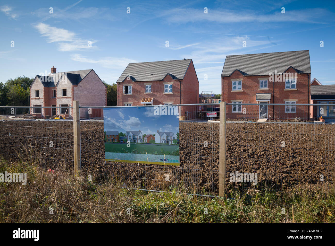 Neues Haus in ländlicher Lage zu Chalgrove, Oxfordshire Stockfoto