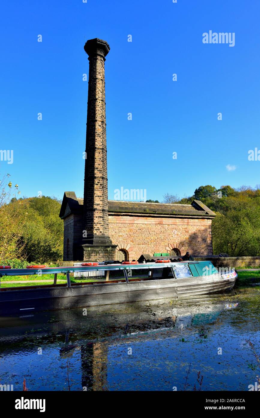 Leawood Pumpenhaus, Cromford Canal, Derbyshire, England, Großbritannien Stockfoto