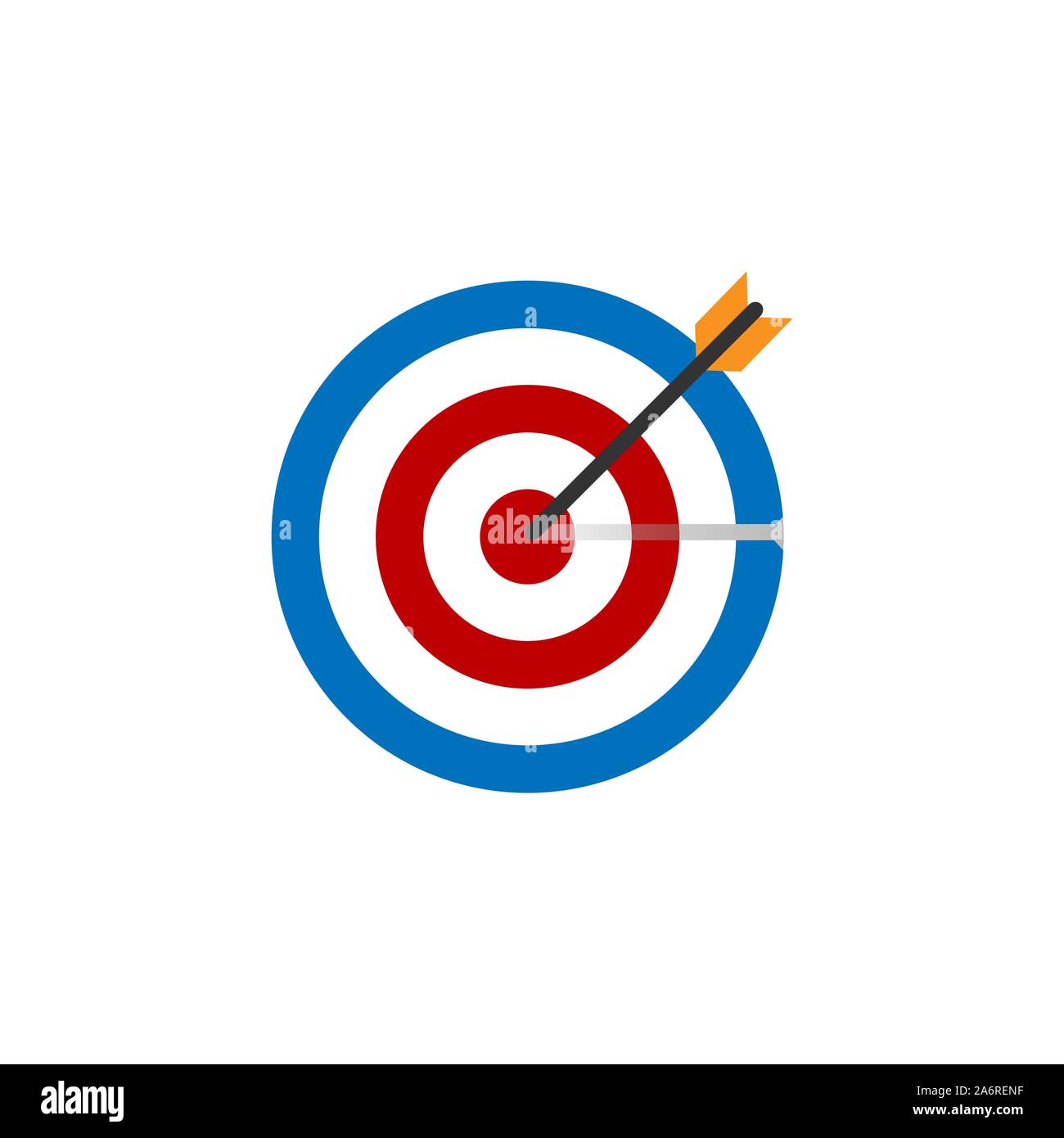 Ziel, Ziel-Symbol. Vector Illustration, flache Bauweise Stock Vektor