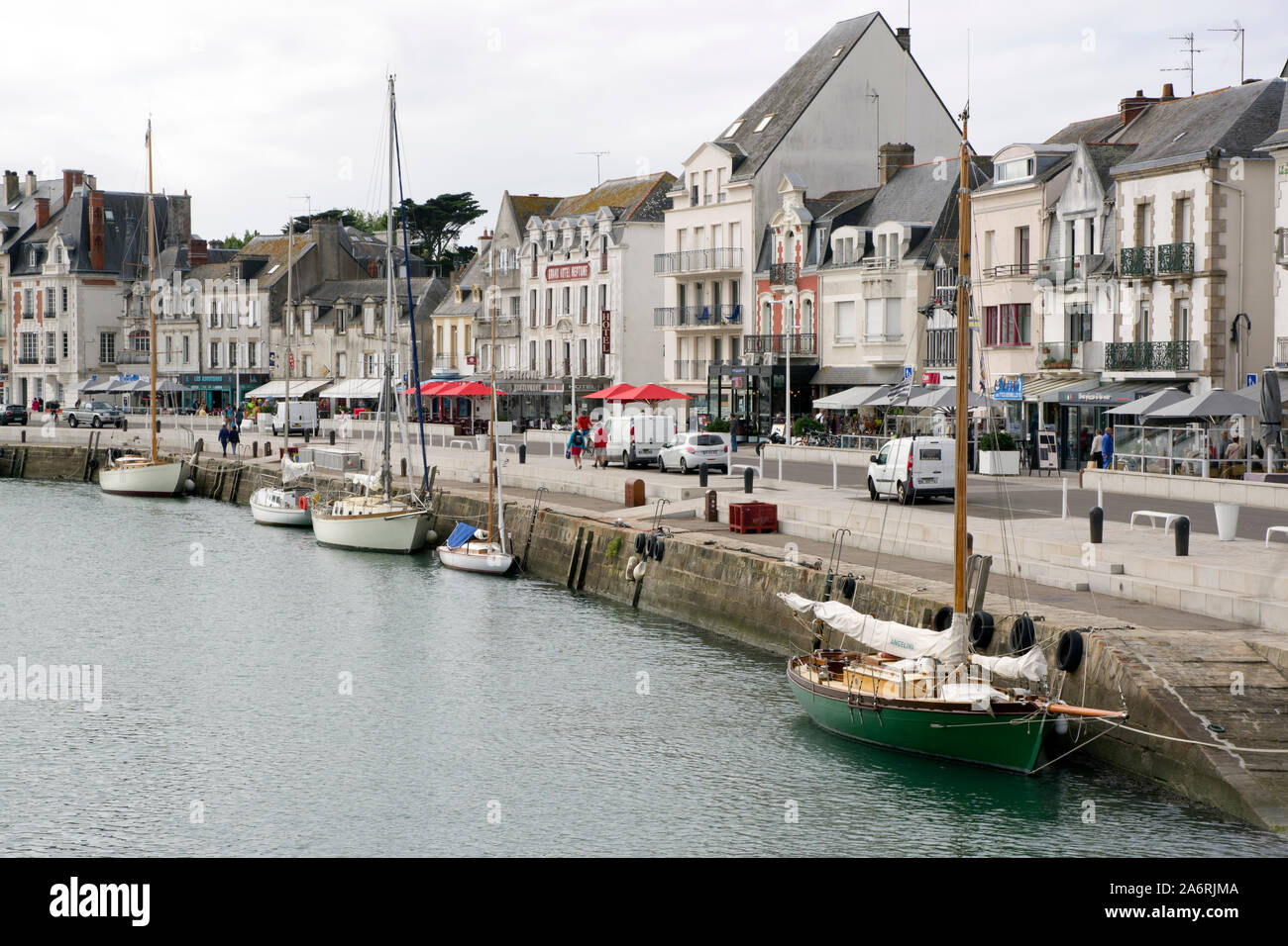 Quai Jules Sandeau, Le Pouliguen, Bretagne Stockfoto