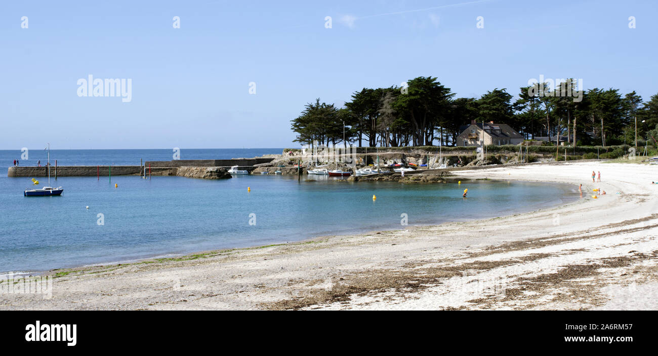 Plage Le Ratte, Piriac-sur-Mer, Bretagne Stockfoto