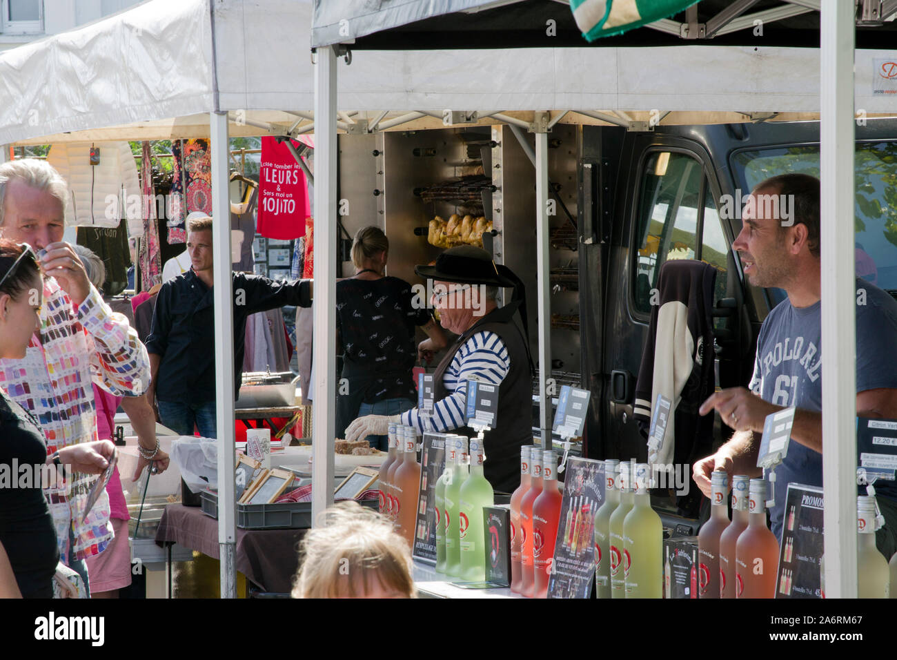 Piriac-sur-Mer Markt Tag Stockfoto