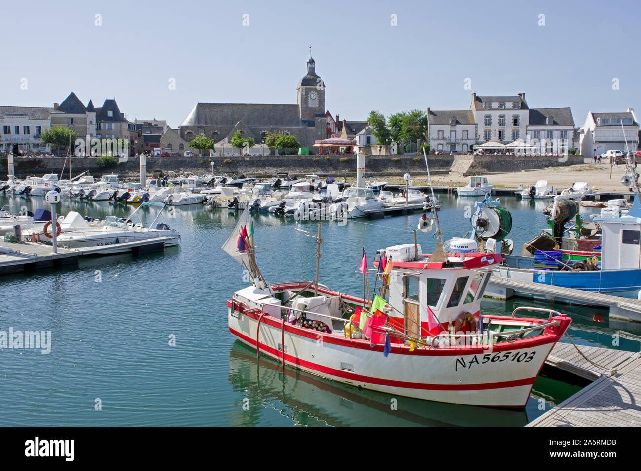 Fischerboote im Hafen von Piriac-sur-Mer Stockfoto
