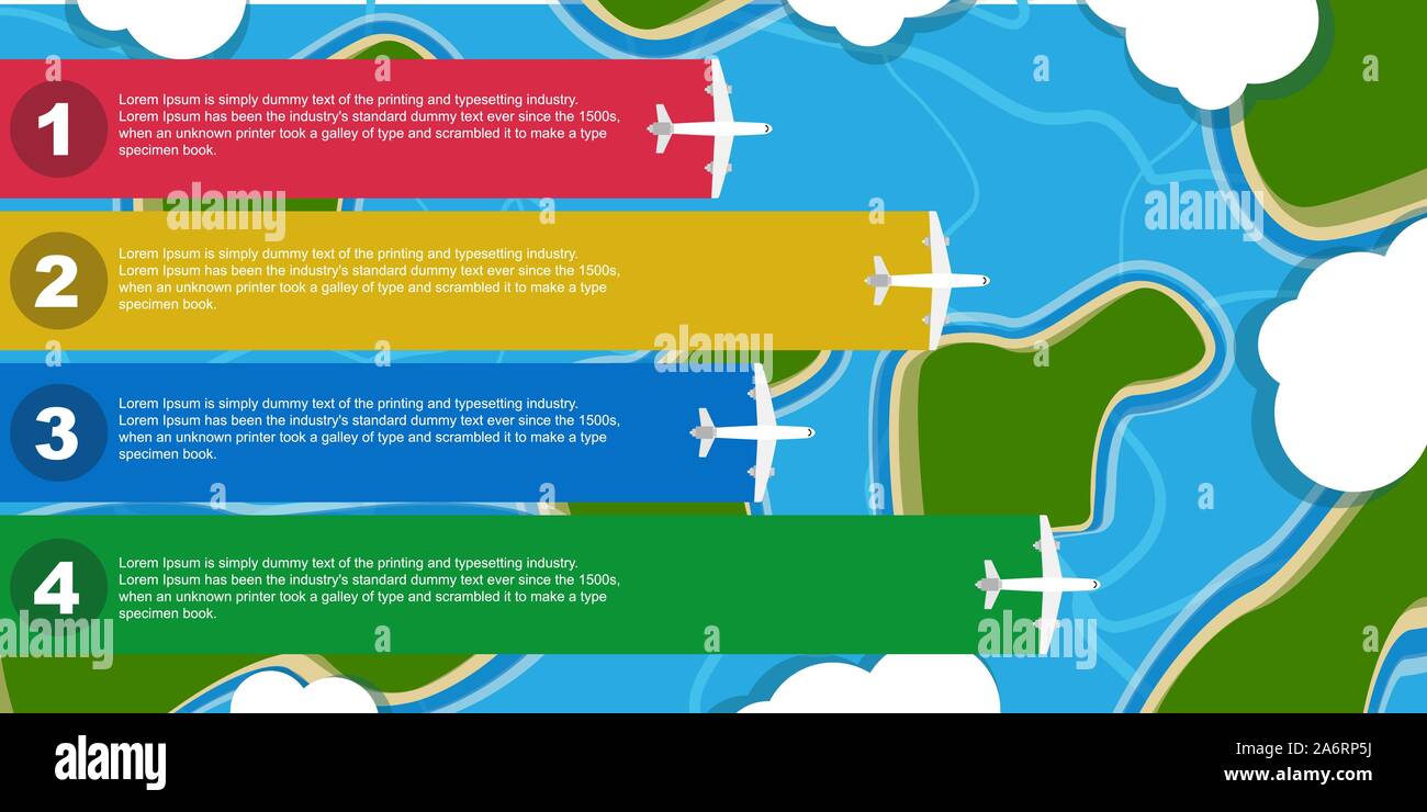 Infografik flugzeug Vektor-illustration Business Travel. Flugzeug Vorlage banner Element. Flat Informationen chart Info Karte Stock Vektor