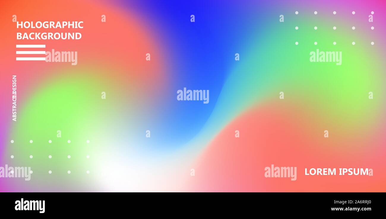 Holographische Regenbogen Hintergrund Vektor irisierende Textur. Abstrakte gradient Farbe Folie abdecken. Moderne Farbe neon Muster. Lebendige Grafik Kreative post Stock Vektor