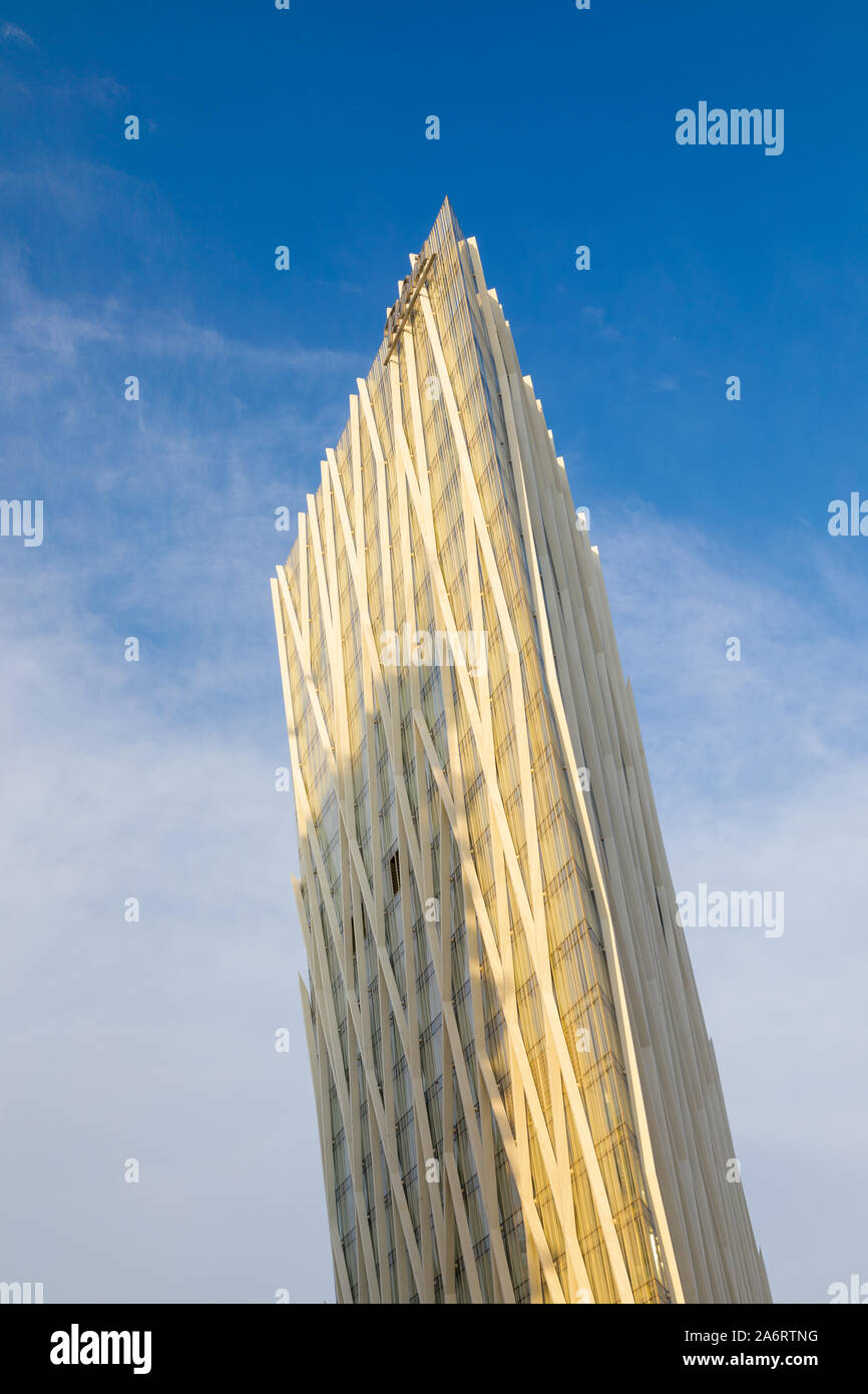 Torre Diagonal Zero Zero von Massip-Bosch Architekten 2010, neue Telefónica Spanisch Breitband- und Telekommunikationsanbieter Hauptsitz, Forum distric Stockfoto