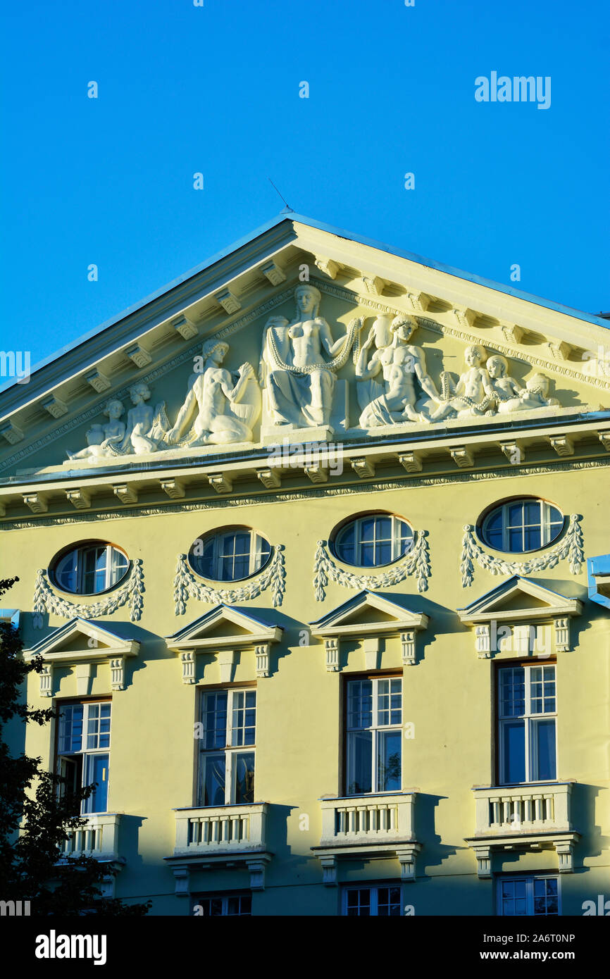 Detail eines Gebäudes in der Altstadt von Tallinn entfernt, die zum UNESCO-Weltkulturerbe gehört. Tallinn, Estland Stockfoto