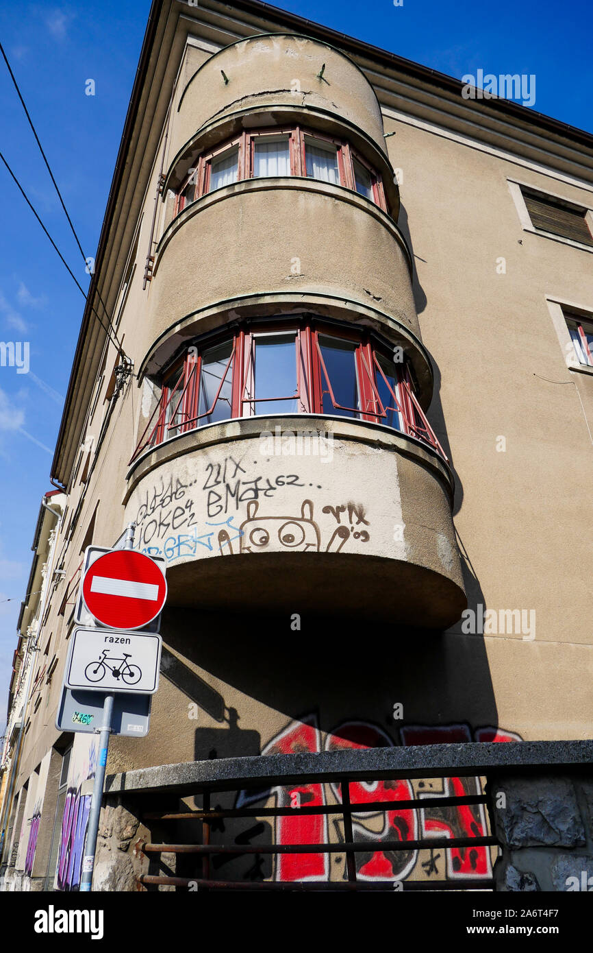 Alte Gebäude, Ljubljana, Slowenien Stockfoto