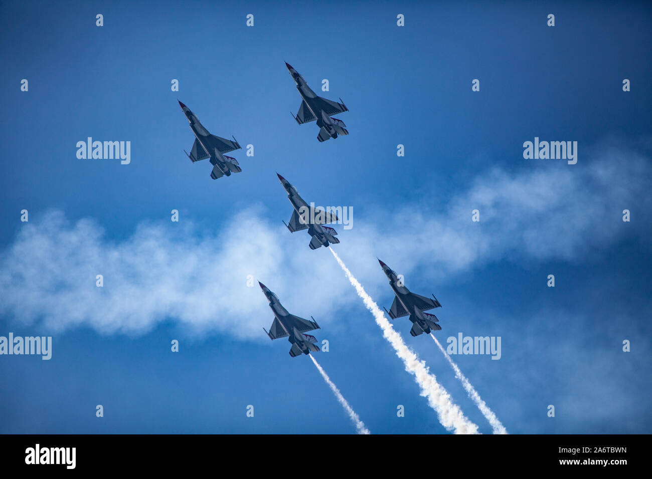 Usaf Thunderbirds am Great Pacific air show Flying Stockfoto