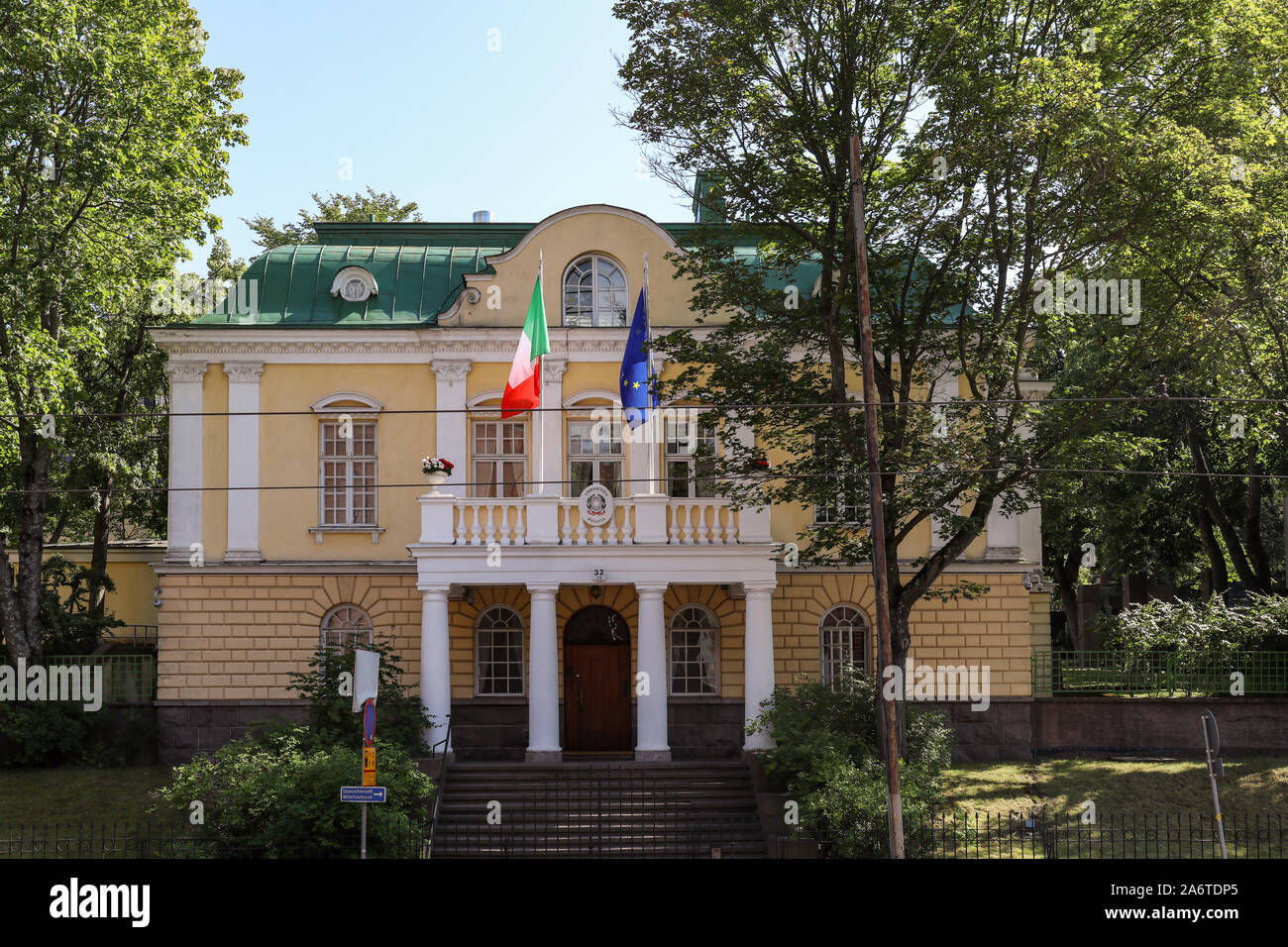 Italienische Botschaft in Helsinki, Finnland Stockfoto