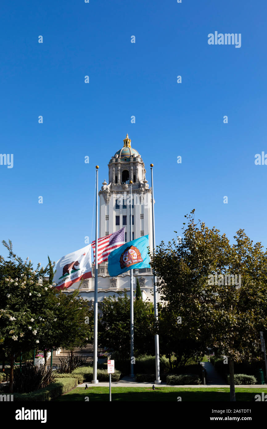 Beverly Hills city hall, Kalifornien, Vereinigte Staaten von Amerika Stockfoto