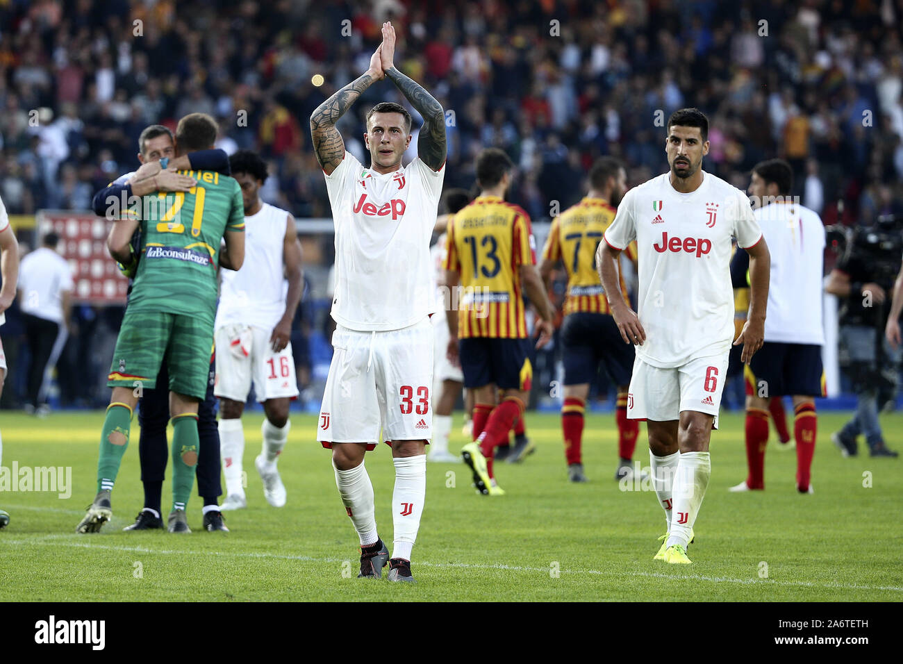 Lecce, Italien. 26 Okt, 2019. Fußball, Serie A TIM Meisterschaft 2019-20 LECCE - JUVENTUS 1-1 im Foto: BERNARDESCHI Credit: Unabhängige Fotoagentur/Alamy leben Nachrichten Stockfoto