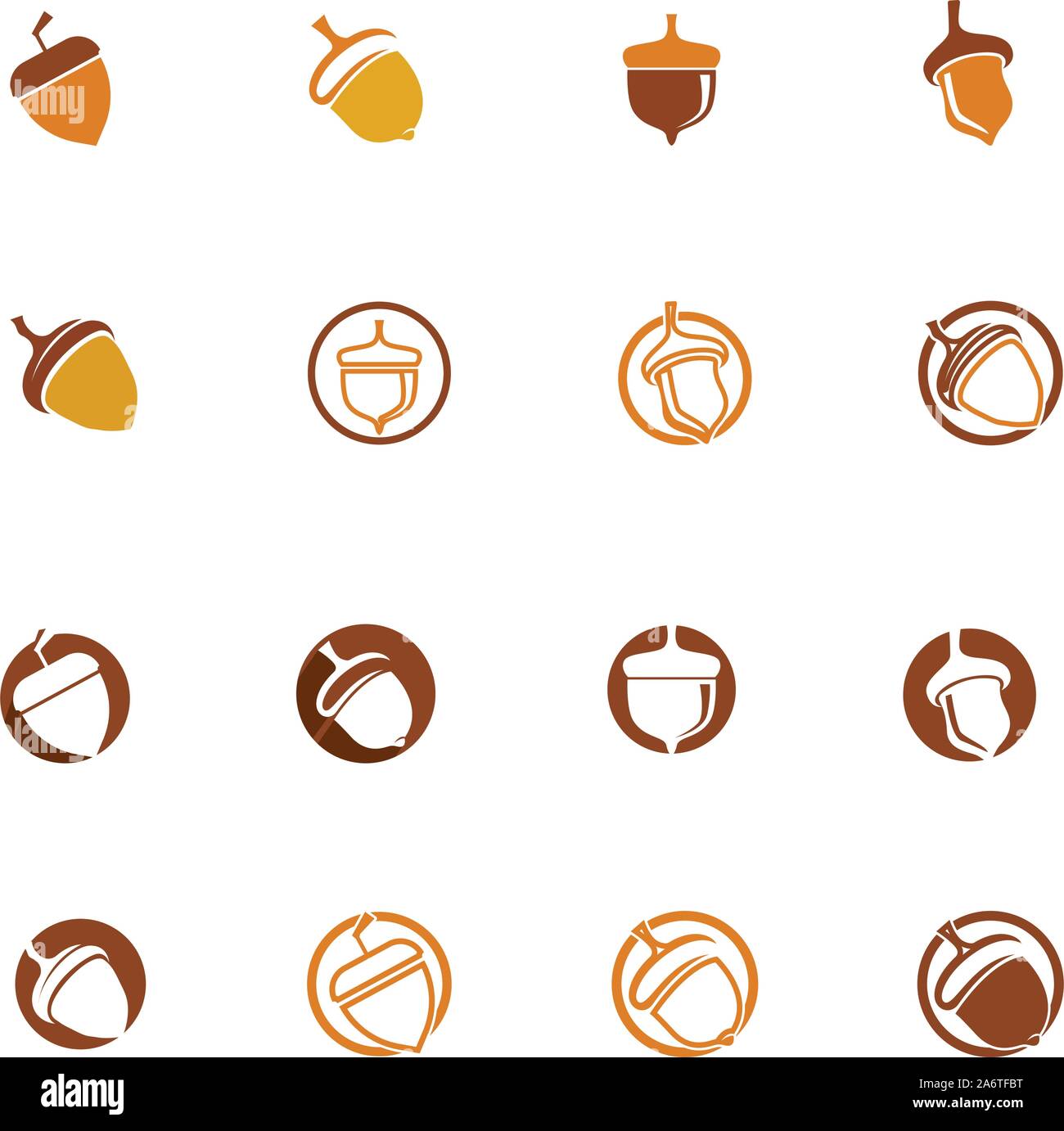 Acorn logo Abbildung: Vector Template Stock Vektor