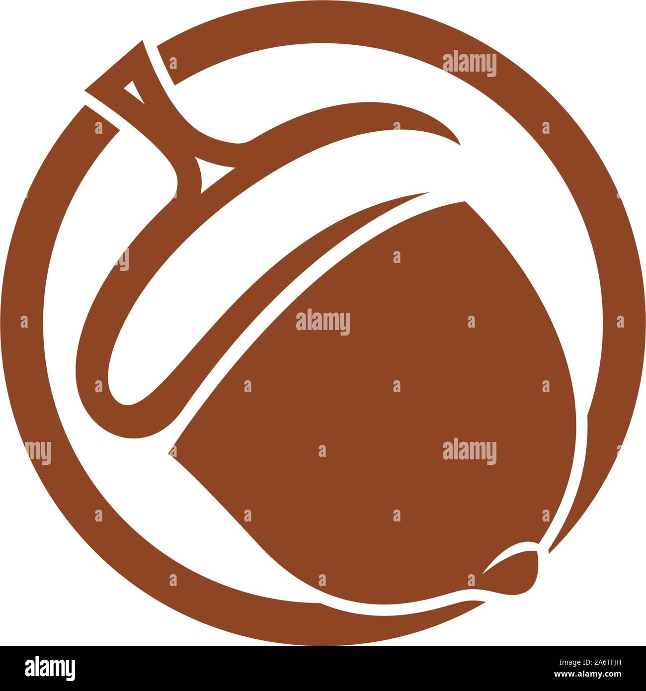 Acorn Eiche logo Abbildung: Vektor Stock Vektor