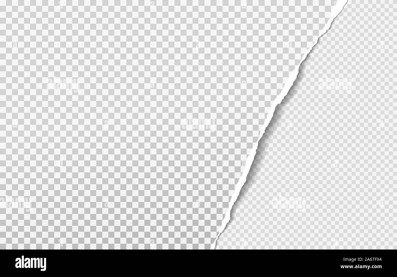 Hin und hergerissen, riss Stück grauweiß kariertes Papier mit weichen