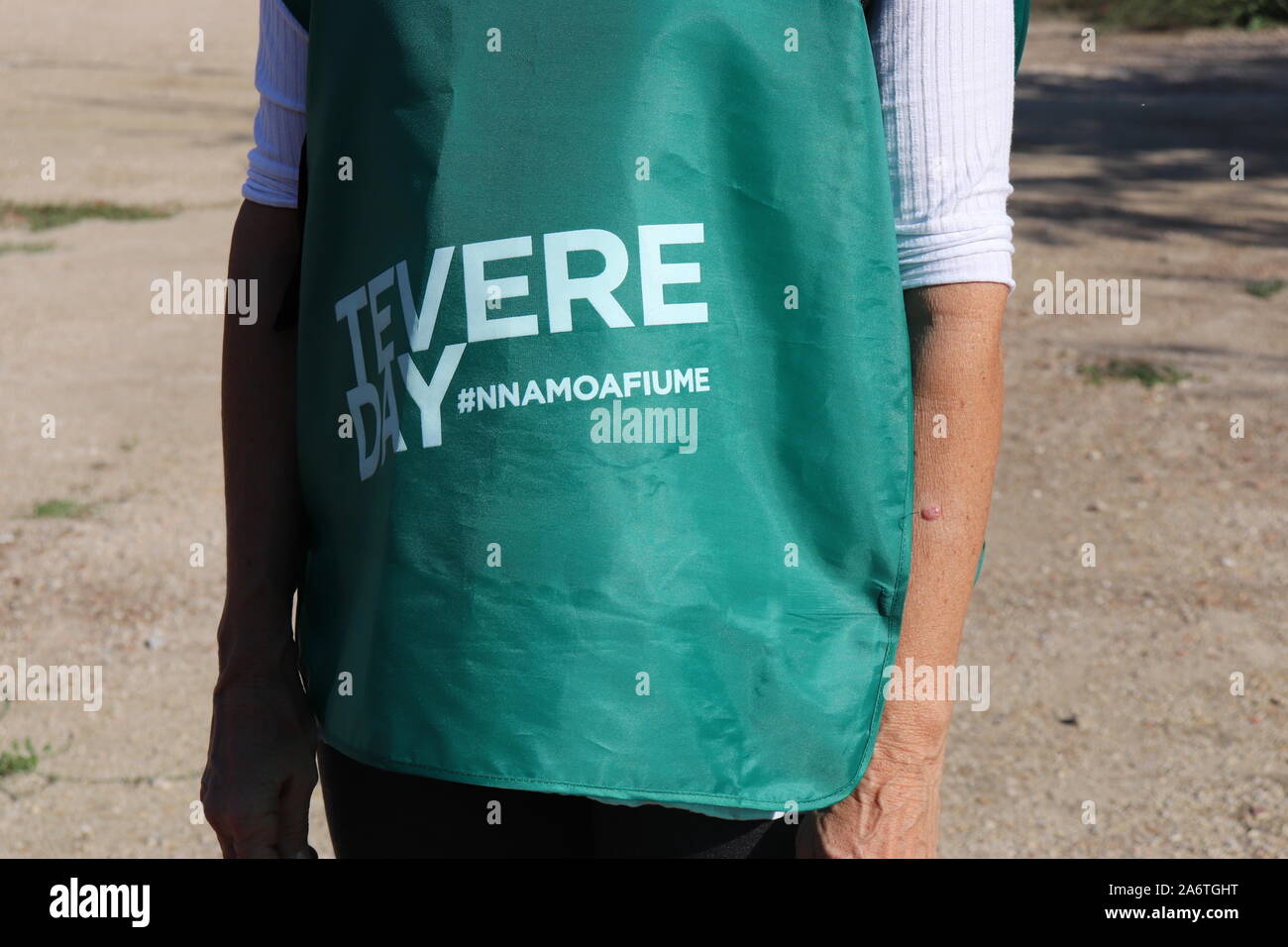 Fiume Tevere - Risalita in gommone - Roma Stockfoto