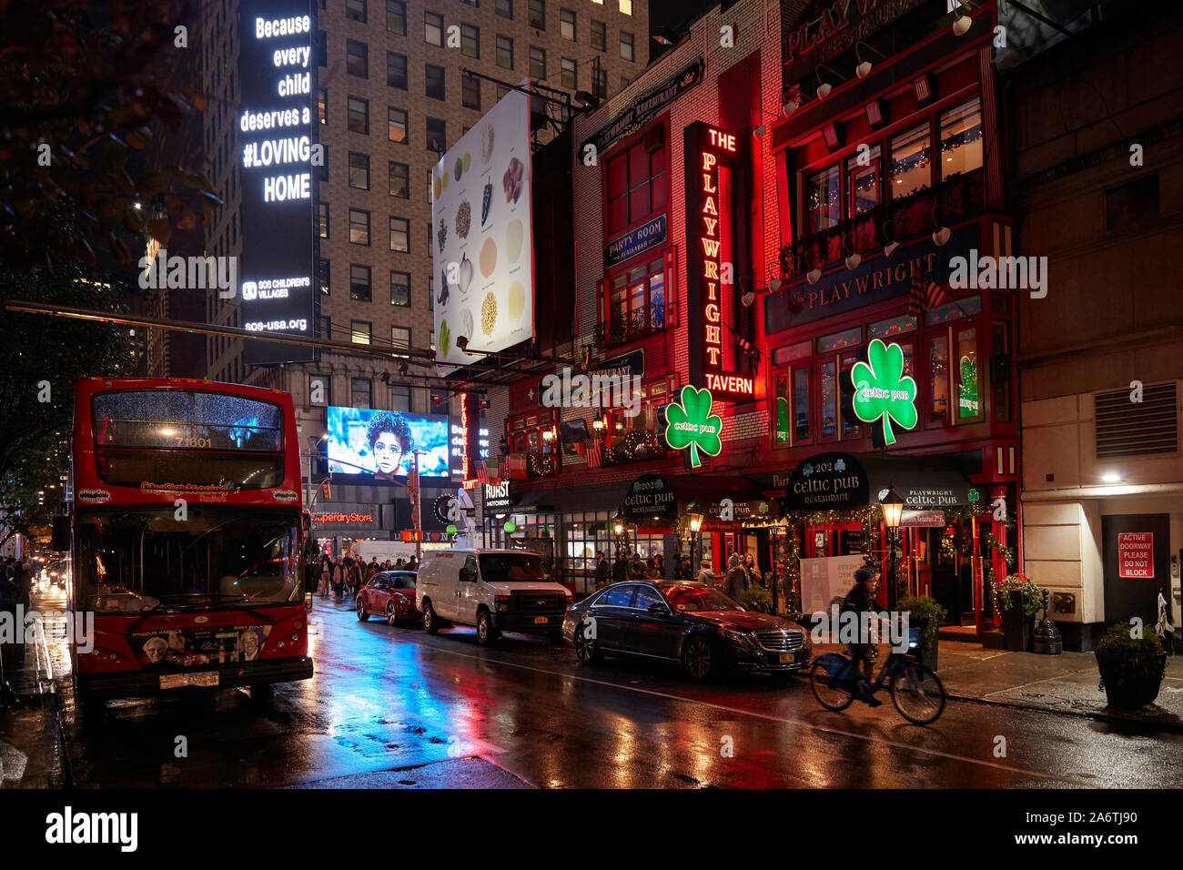 Dramatiker Taverne, Pub, New York City, USA Stockfoto