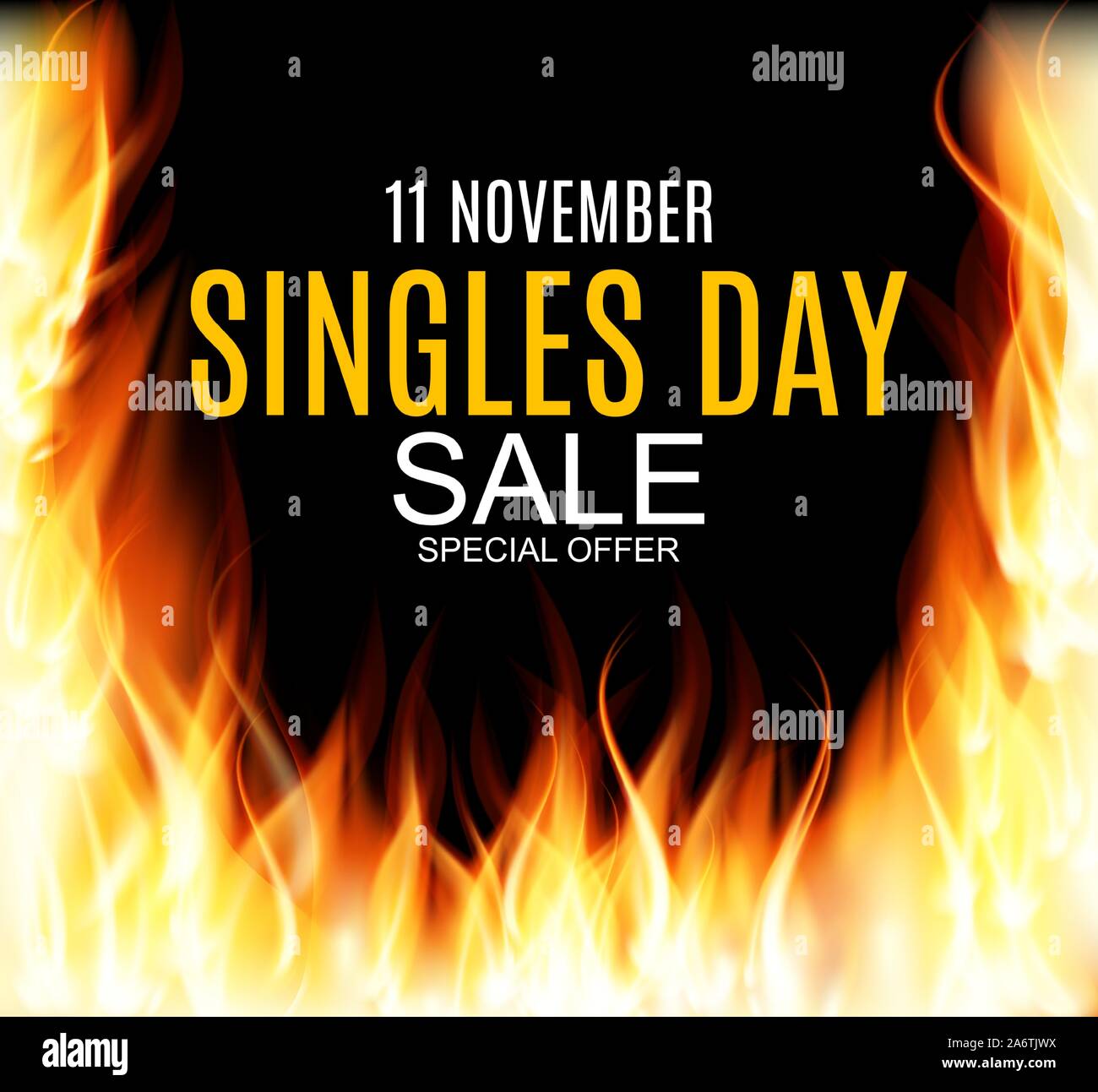 November 11 Singles Tag Verkauf Zusammenfassung Hintergrund.. Vector Illustration Stock Vektor