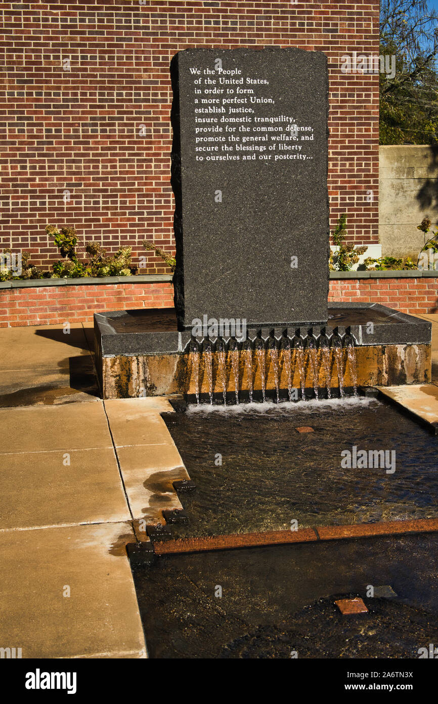 Der Strom der amerikanischen Geschichte an der Bürgerkrieg Interpretive Centre in Korinth, Mississippi ist eine sehr kühle Art und Weise über die Geschichte zu erfahren. Stockfoto