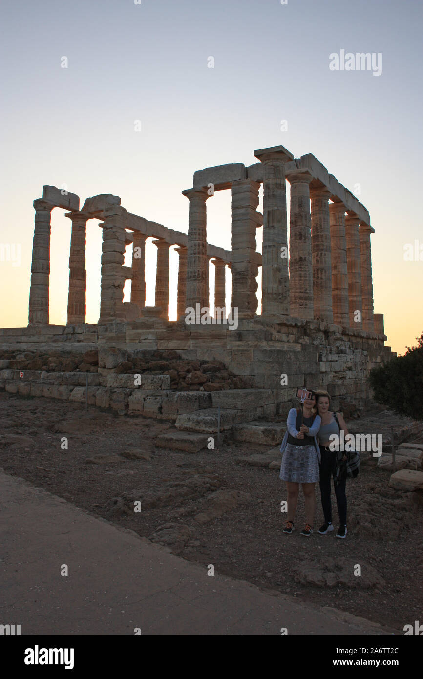 Archäologische Stätte von Sounion Stockfoto