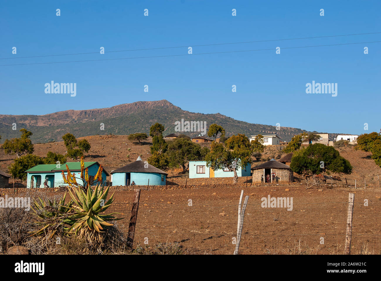 Die Landschaft von KwaZulu Natal in Südafrika Stockfoto