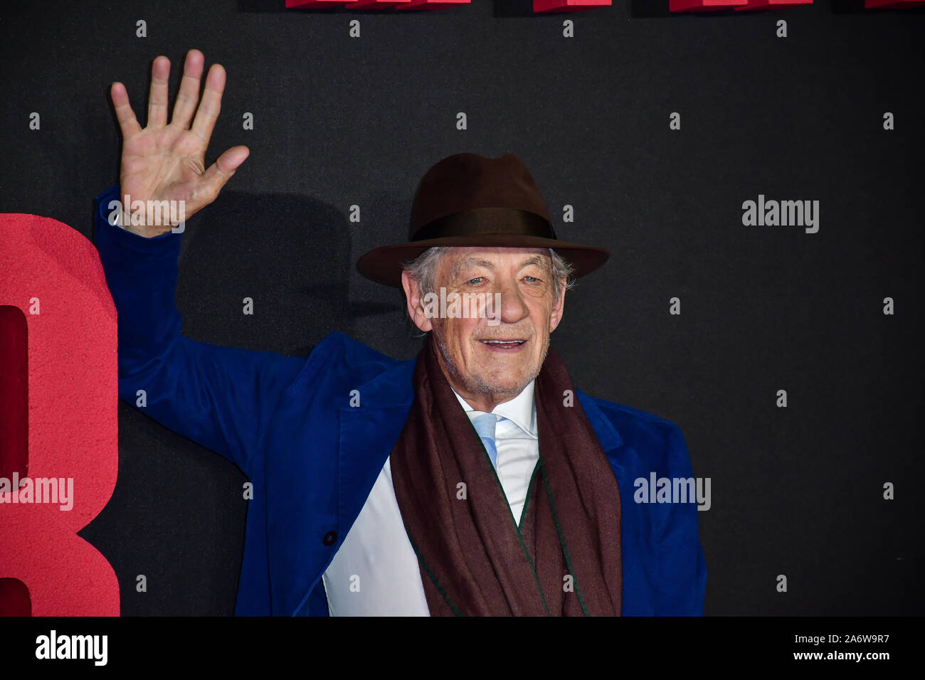 London, Großbritannien. 28 Okt, 2019. Sir Ian McKellan Arrivers bei Weltpremiere Der guter Lügner am 28. Oktober 2019, am BFI Southbank, London, UK. Bild Capital/Alamy leben Nachrichten Stockfoto