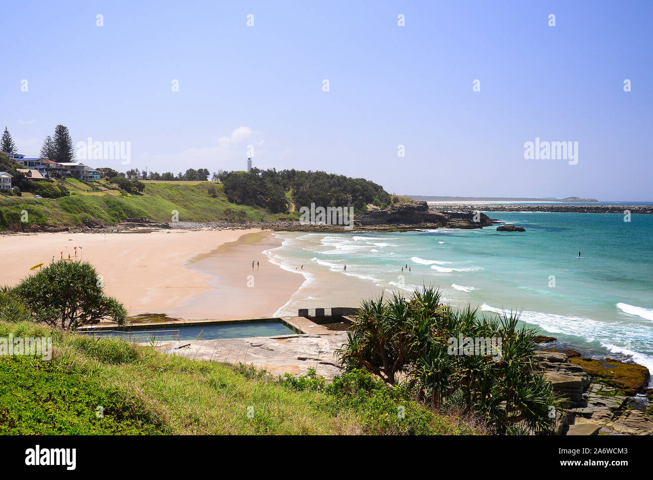 Yamba Main Beach Yamba Australien Stockfotografie Alamy