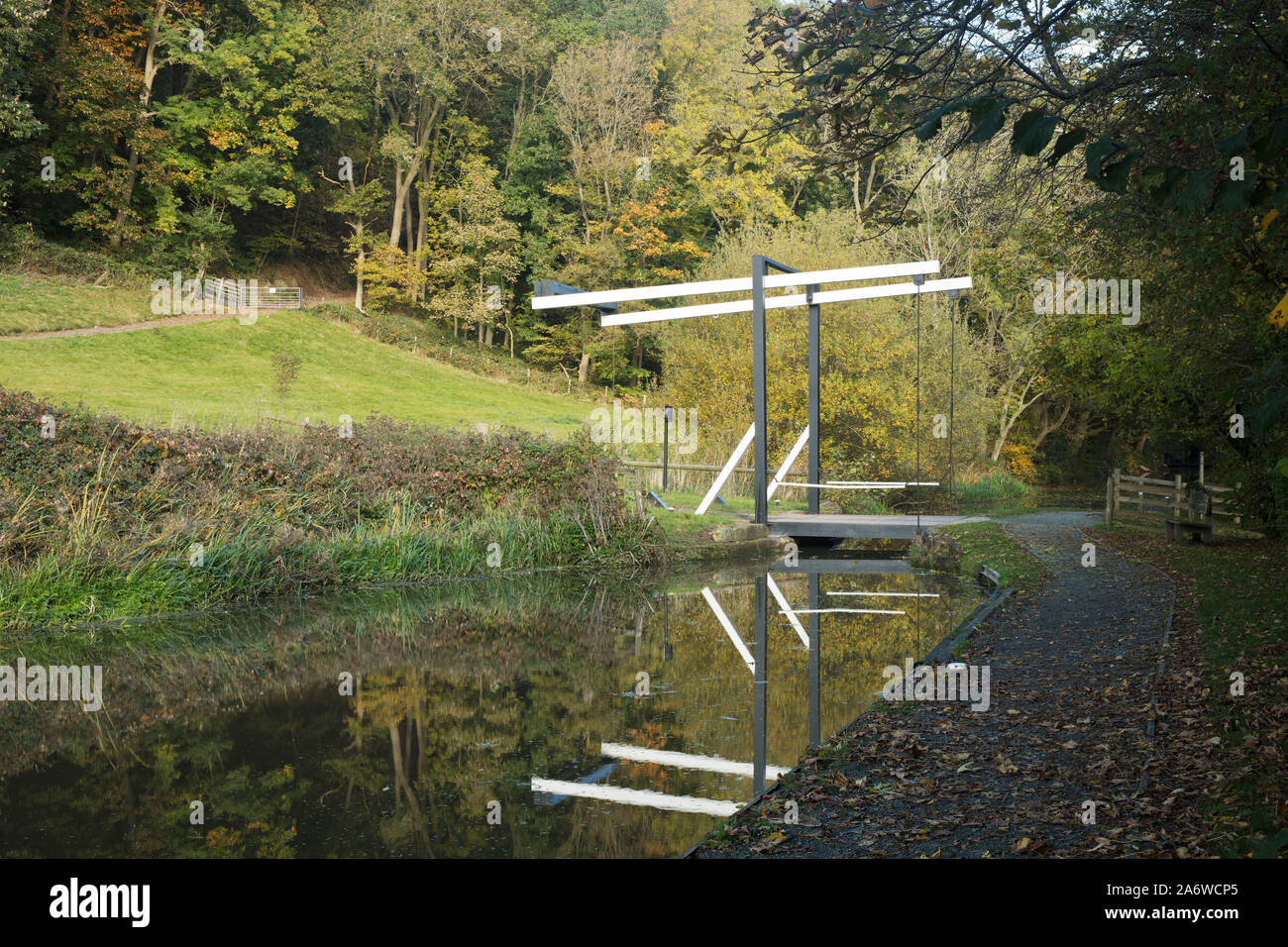 Montgomery Canal im Herbst in der Nähe von Blairgowrie, Powys. Oktober 2019 Stockfoto