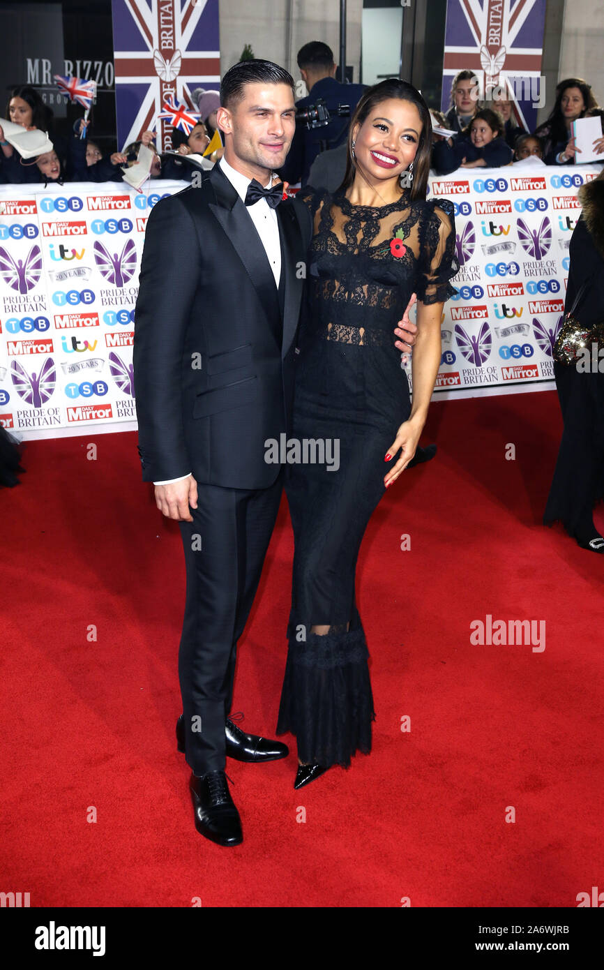 Emma Weymouth und Aljaz Skorjanec, Stolz von Großbritannien Auszeichnungen 2019, Grosvenor House, London, Großbritannien, 28. Oktober 2019, Foto von Richard Goldschmidt Stockfoto