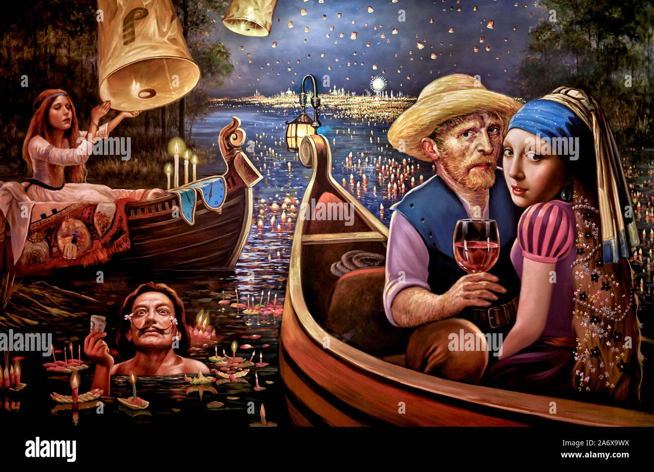 Malen lustig. Parodie Art, Parodie Art Museum, Pattaya, Thailand, Südostasien Stockfoto