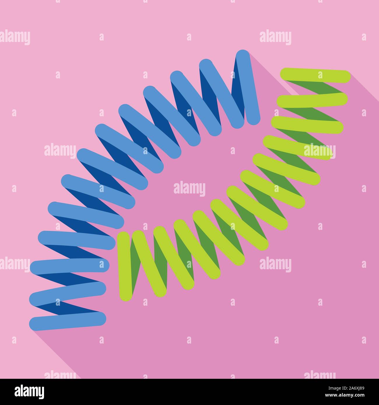 Bunte Feder Kabel-Symbol. Flache Abbildung: bunte Feder kabel Vektor Symbol für Web Design Stock Vektor