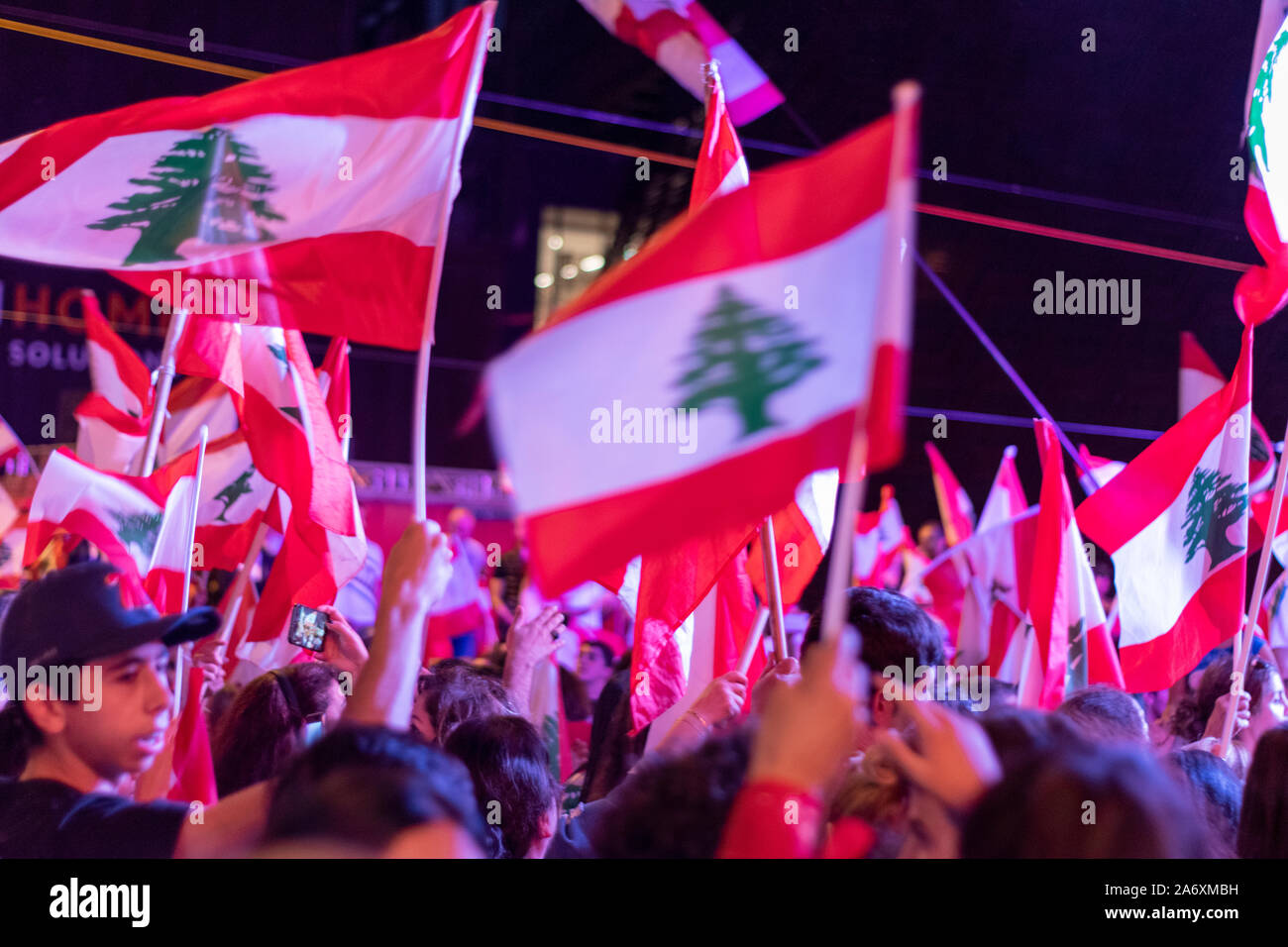 Beirut, Beirut/Libanon - 20. Oktober 2019: Beirut Revolution Stockfoto