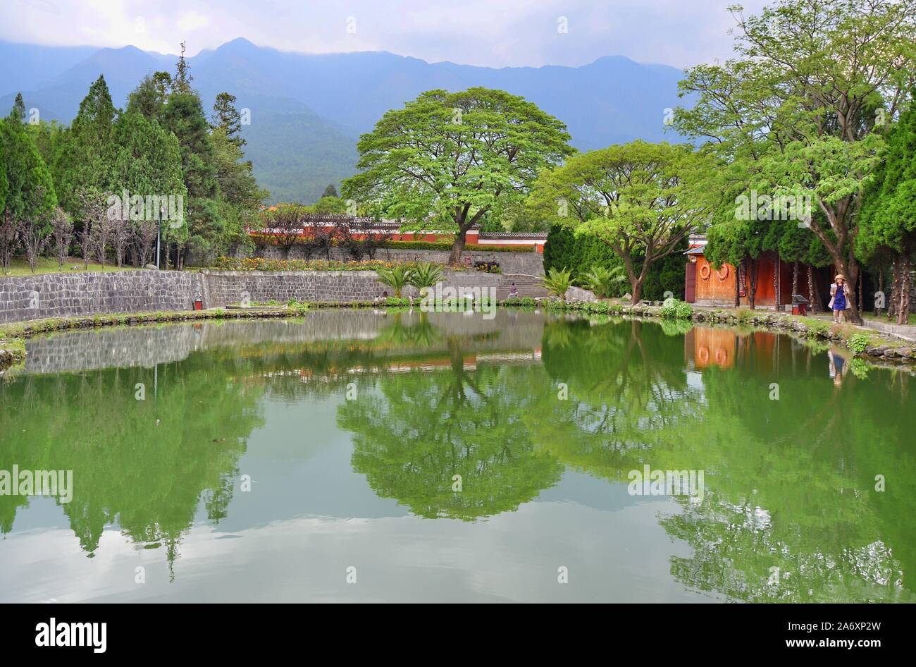 Tempel Chongsheng ist ein buddhistischer Tempel, der ursprünglich im 9. Jahrhundert in der Nähe der Altstadt von Dali in der Provinz Yunnan gebaut, im südlichen China. Stockfoto